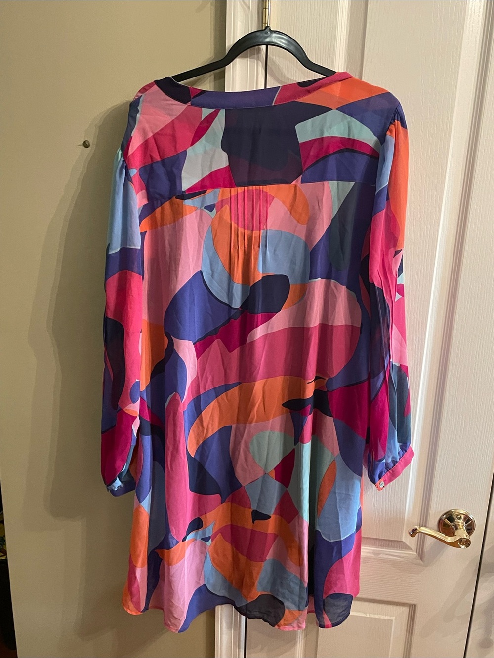 Vibrant Multicolor Abstract Print Women's Dress